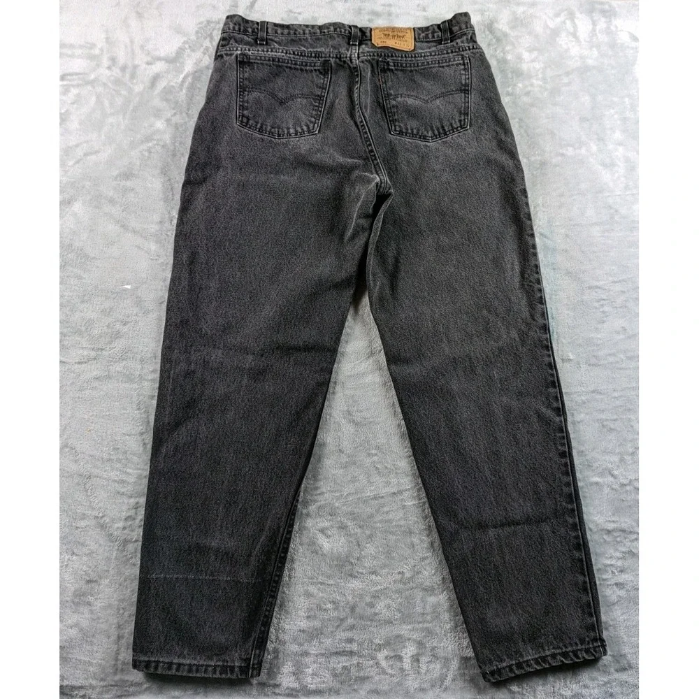 VTG Levis 550 Jeans Mens 38x30 Black Faded Orange Tab Relaxed Fit USA Made  READ